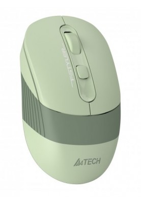 Миша A4Tech Fstyler FB10C, Matcha Green, USB, бездротова, оптична, BT+RF (Combo), 1200/1600/2000/2400 dpi, 125 Hz, 4 кнопки, вбудований Li акумулятор