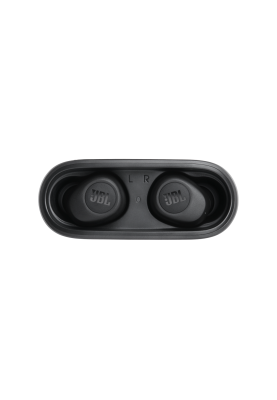 Навушники JBL Wave 100, Black, Bluetooth, мікрофон, чохол з функцією зарядки, технологія "Pure Bass" (JBLW100TWSBLK)