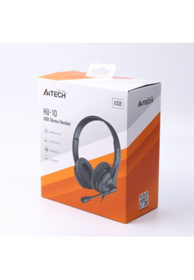 Навушники A4Tech HU-10, Black, USB, поворотний мікрофон, динаміки 40 мм, 105 дБ, 32 Ом, 2 м