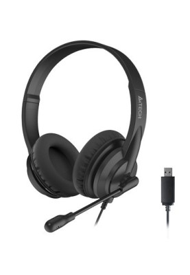 Навушники A4Tech HU-10, Black, USB, поворотний мікрофон, динаміки 40 мм, 105 дБ, 32 Ом, 2 м