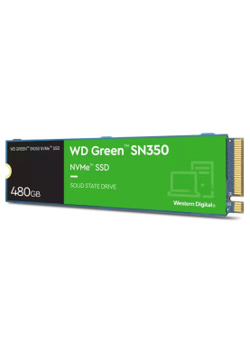 Твердотільний накопичувач M.2 480Gb, Western Digital Green SN350, PCI-E 3.0 x4, TLC, 2400/1650 MB/s (WDS480G2G0C)