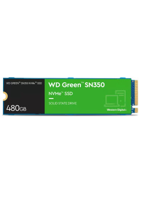 Твердотільний накопичувач M.2 480Gb, Western Digital Green SN350, PCI-E 3.0 x4, TLC, 2400/1650 MB/s (WDS480G2G0C)