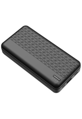 Універсальна мобільна батарея 20000 mAh, 2E PB2072PD "Geometry", Black, 2xUSB (QC3.0 18Вт + PD 18 Вт), LED індикатор (2E-PB2072PD-BLACK)