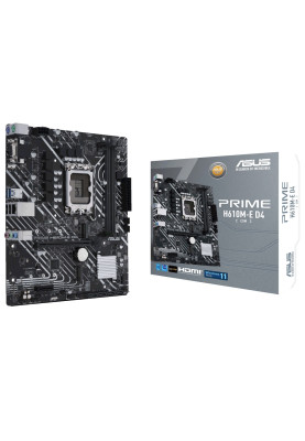 Мат.плата LGA1700, Asus PRIME H610M-E D4-CSM, H610, 2xDDR4, Int.Video(CPU), 4xSATA3, 2xM.2, 1xPCI-E 16x 4.0, 1xPCI-E 1x 3.0, ALC997, GLan, 3xUSB3.2/4xUSB2.0, VGA/HDMI/DP, MicroATX