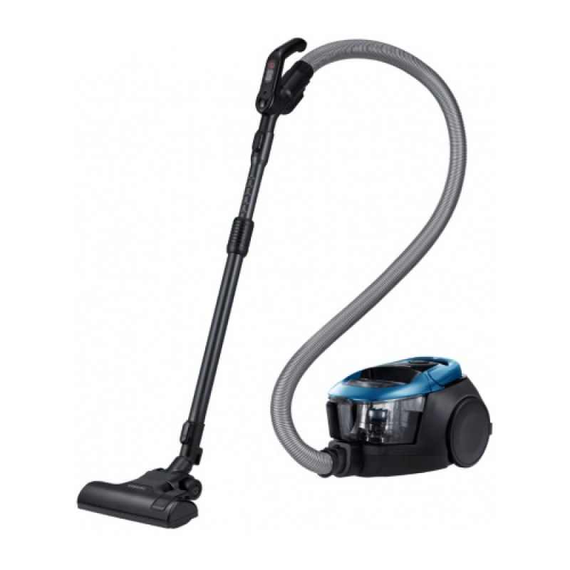 Пилосос Samsung VC07M31D3HU/UK, Blue, 750W, контейнер, сухе прибирання, пилозбірник 2 л, основна 2-позиційна насадка, турбощітка Power Pet Plus, насадка Anti-Tangle Tool