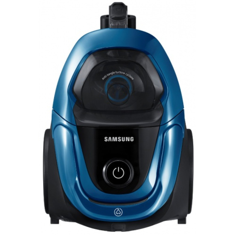 Пилосос Samsung VC07M31D3HU/UK, Blue, 750W, контейнер, сухе прибирання, пилозбірник 2 л, основна 2-позиційна насадка, турбощітка Power Pet Plus, насадка Anti-Tangle Tool