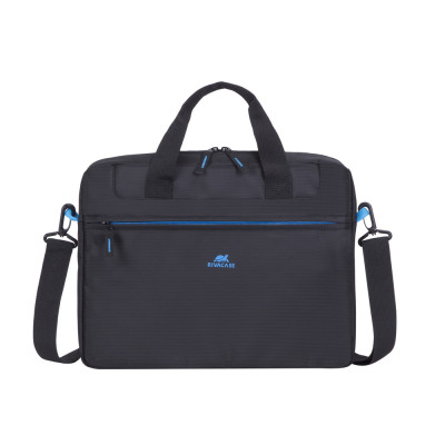 Сумка для ноутбука 14" RivaCase Regent, Black, поліестер, 370x280x45 мм (8027)