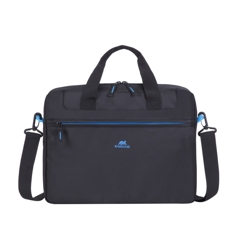 Сумка для ноутбука 14" RivaCase Regent, Black, поліестер, 370x280x45 мм (8027)