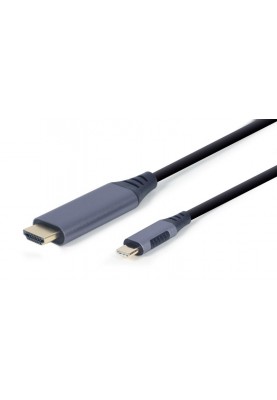 Кабель HDMI-USB Type-C 1.8 м Cablexpert Black, V2.0, 4K/60 Гц (CC-USB3C-HDMI-01-6)