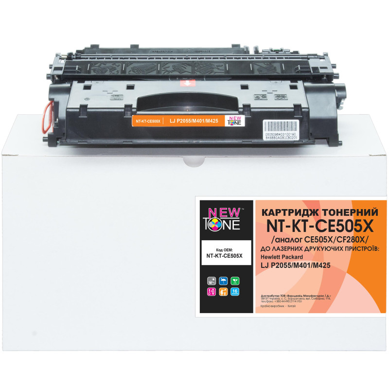 Картридж HP 05X (CE505X), Black, P2055, 6500 стор, NewTone (NT-KT-CE505X)
