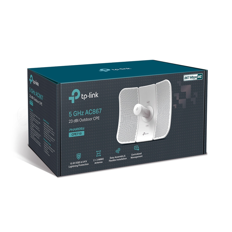 Точка доступу TP-LINK CPE710, White, 5 GHz до 867 Мбит/с