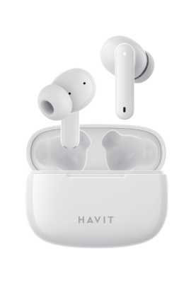 Навушники Havit TW967, TWS White, Bluetooth, мікрофон, динаміки 13 мм, до 4 ч, 3,5г х 2 г