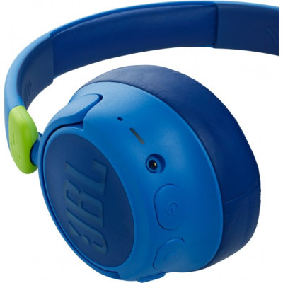 Навушники бездротові JBL JR 460NC, Blue, Bluetooth, мікрофон, акумулятор, дитячі (JBLJR460NCBLU)