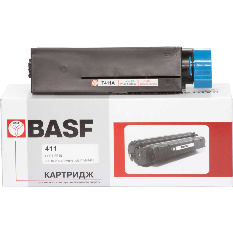 Картридж OKI 44574705, Black, B411/B431, MB461/MB471/MB491, 3000 стор, BASF (BASF-KT-B411B)