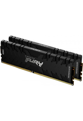 Пам'ять 16Gb x 2 (32Gb Kit) DDR4, 4000 MHz, Kingston Fury Renegade, Black, 19-23-23, 1.35V, з радіатором (KF440C19RB1K2/32)