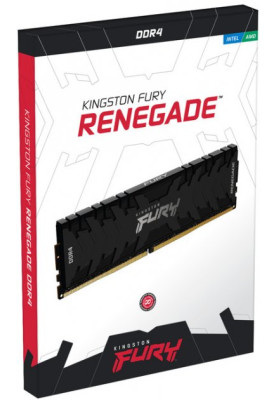Пам'ять 16Gb x 2 (32Gb Kit) DDR4, 4000 MHz, Kingston Fury Renegade, Black, 19-23-23, 1.35V, з радіатором (KF440C19RB1K2/32)