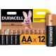 Батарейка AA (LR6), лужна, Duracell Duralock Basic, 12 шт, 1.5V, (MN1500 12BL)