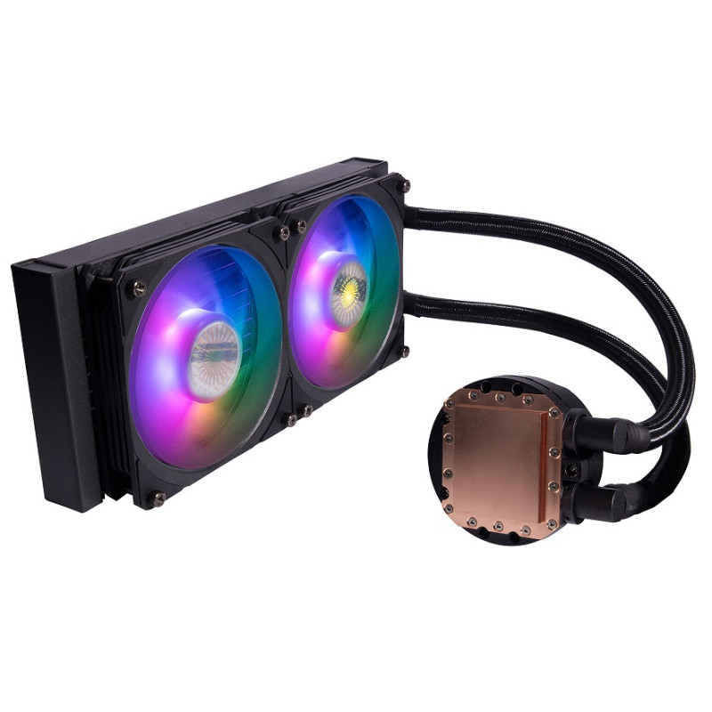 Система рідинного охолодження Cooler Master MasterLiquid PL240 Flux, рідинне охолодження, алюміній, для Intel 115x/1200/1700/2011/2066, AMD TR4/AM4/AM3/AM2/FM2/FM1 (MLY-D24M-A23PZ-R1)