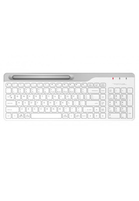 Клавіатура A4tech Fstyler FBK25, USB, White, бездротова (BT+2.4 ГГц), Bluetooth, мембранні клавіші