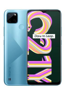 Смартфон Realme C21Y Cross Blue, 2 NanoSim, 6.5" (1600х720), Unisoc Tiger T610 2x1.8GHz+6x1.8GHz, RAM 4GB, ROM 64GB, Wi-Fi, BT, LTE, 4 Cam, Li-Ion 5000 mAh, Android 11 no NFC