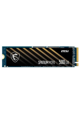 Твердотільний накопичувач M.2 500Gb, MSI Spatium M390, PCI-E 3.0 x4, 3D TLC, 3300/2300 MB/s (S78-440K070-P83)
