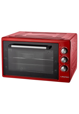 Електродуховка Liberton LEO-421 Red, 1500W, 42 л, механічне керування, індикатор роботи, таймер, 3 режими нагрівання