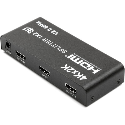Спліттер HDMI 1x2, версия 2.0, 4K, 3D, 2160Р, PowerPlant (CA912476)