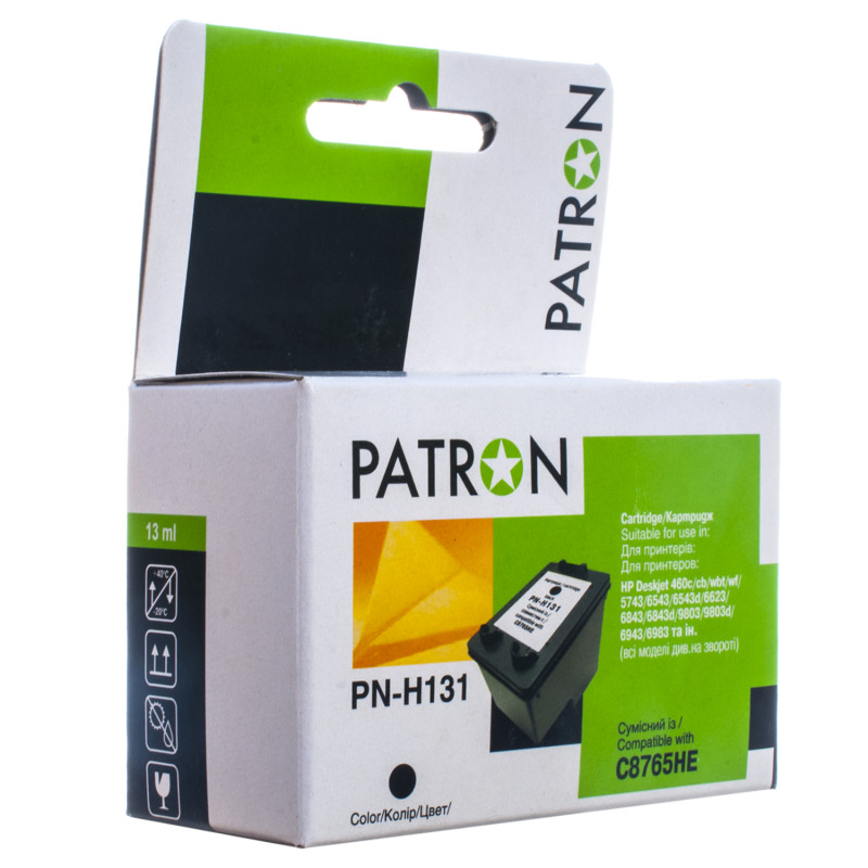 Картридж HP №131 (С8765HE), Black, DJ5743/6543, 13 мл, Patron (PN-H131)