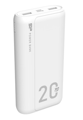 Універсальна мобільна батарея 20000 mAh, Silicon Power QS15, White, 18 Вт, 2xUSB/Type-C, QC3.0, PD, захист smartSHIELD (SP20KMAPBKQS150W)