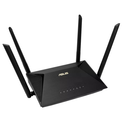 Роутер Asus RT-AX53U, Black, WiFi 6 (2.4GHz до 574 MB/s/5GHz до 1201 MB/s), 3xGLan, 1xGWan, 1xUSB2.0, 4 зовнішні антени