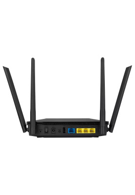 Роутер Asus RT-AX53U, Black, WiFi 6 (2.4GHz до 574 MB/s/5GHz до 1201 MB/s), 3xGLan, 1xGWan, 1xUSB2.0, 4 зовнішні антени