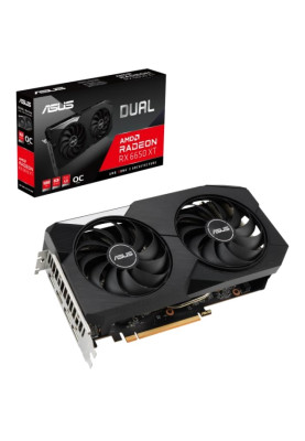 Відеокарта Radeon RX 6650 XT, Asus, DUAL OC, 8Gb GDDR6, 128-bit, HDMI/3xDP, 2689/17500 MHz, 8-pin (DUAL-RX6650XT-O8G)