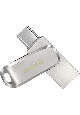 USB 3.1 / Type-C Flash Drive 128Gb SanDisk Ultra Luxe, Silver, металевий корпус (SDDDC4-128G-G46)
