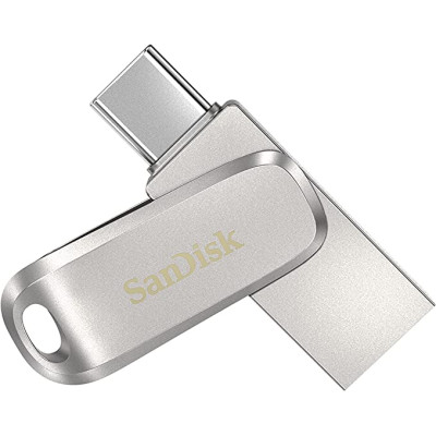 USB 3.1 / Type-C Flash Drive 128Gb SanDisk Ultra Luxe, Silver, металевий корпус (SDDDC4-128G-G46)