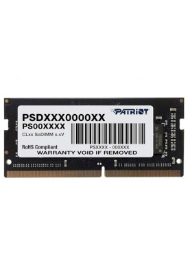 Пам'ять SO-DIMM, DDR4, 16Gb, 3200 MHz, Patriot, 1.2V, CL22 (PSD416G320081S)