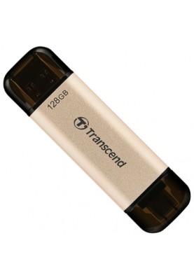 USB 3.2/Type-C Flash Drive 128Gb Transcend JetFlash 930C, Gold/Black, 420/400 Mb/s (TS128GJF930C)