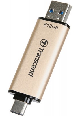 USB 3.2/Type-C Flash Drive 512Gb Transcend JetFlash 930C, Gold/Black (TS512GJF930C)