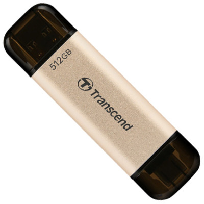 USB 3.2/Type-C Flash Drive 512Gb Transcend JetFlash 930C, Gold/Black (TS512GJF930C)