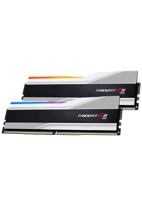 Пам'ять 16Gb x 2 (32Gb Kit) DDR5, 6000 MHz, G.Skill Trident Z5 RGB, Silver, 40-40-40-96, 1.35V, з радіатором (F5-6000J4040F16GX2-TZ5RS)