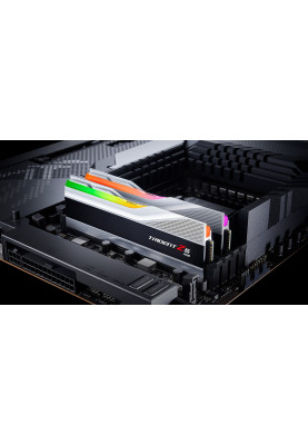 Пам'ять 16Gb x 2 (32Gb Kit) DDR5, 6000 MHz, G.Skill Trident Z5 RGB, Silver, 40-40-40-96, 1.35V, з радіатором (F5-6000J4040F16GX2-TZ5RS)