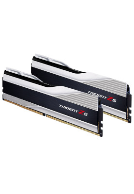 Пам'ять 16Gb x 2 (32Gb Kit) DDR5, 6000 MHz, G.Skill Trident Z5, Silver, 36-36-36-96, 1.35V, з радіатором (F5-6000J3636F16GX2-TZ5S)