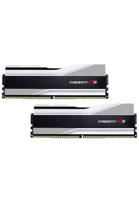 Пам'ять 16Gb x 2 (32Gb Kit) DDR5, 6000 MHz, G.Skill Trident Z5, Silver, 36-36-36-96, 1.35V, з радіатором (F5-6000J3636F16GX2-TZ5S)