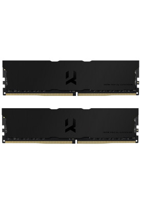 Пам'ять 16Gb x 2 (32Gb Kit) DDR4, 3600 MHz, Goodram IRDM PRO, Black, 18-22-22, 1.35V, з радіатором (IRP-K3600D4V64L18/32GDC)