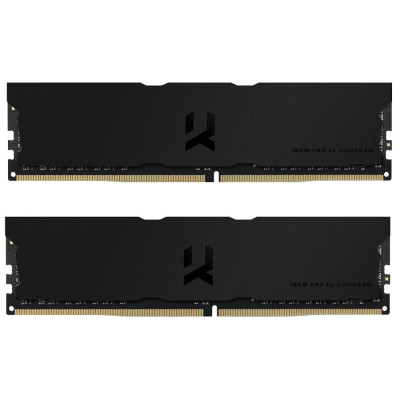 Пам'ять 16Gb x 2 (32Gb Kit) DDR4, 3600 MHz, Goodram IRDM PRO, Black, 18-22-22, 1.35V, з радіатором (IRP-K3600D4V64L18/32GDC)