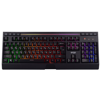 Клавіатура Ergo KB-612, Black, USB, "райдужне" підсвічування, 8 мультимедійних кнопок, 1.5 м (KB-612)