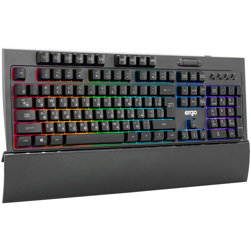 Клавіатура Ergo KB-645, Black, USB, RGB підсвічування, 1.5 м (KB-645)