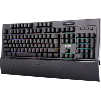 Клавіатура Ergo KB-645, Black, USB, RGB підсвічування, 1.5 м (KB-645)