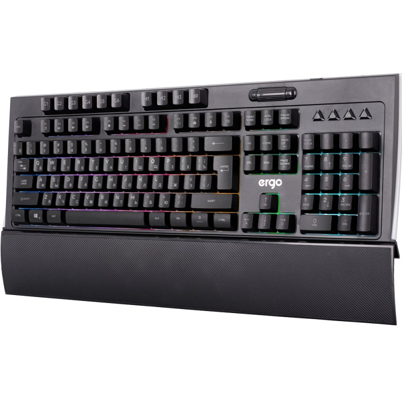 Клавіатура Ergo KB-645, Black, USB, RGB підсвічування, 1.5 м (KB-645)