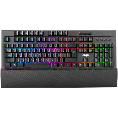 Клавіатура Ergo KB-645, Black, USB, RGB підсвічування, 1.5 м (KB-645)