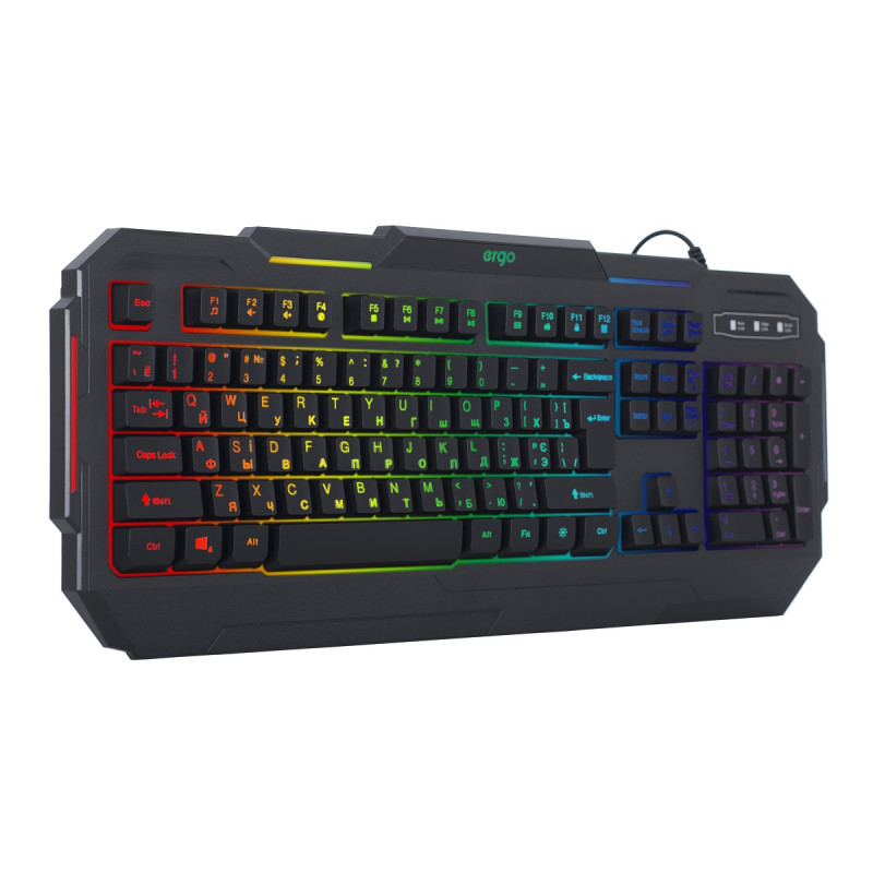 Клавіатура Ergo KB-680, Black, USB, підсвічування (7 кольорів), 1.5 м (KB-680)